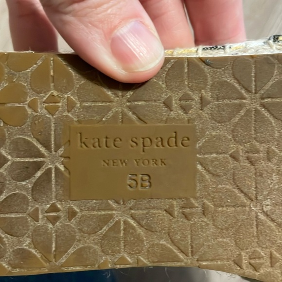 Kate Spade Women Gimlet Heart Espadrille Size 5 Stripe Embroidered Preppy - Picture 10 of 11